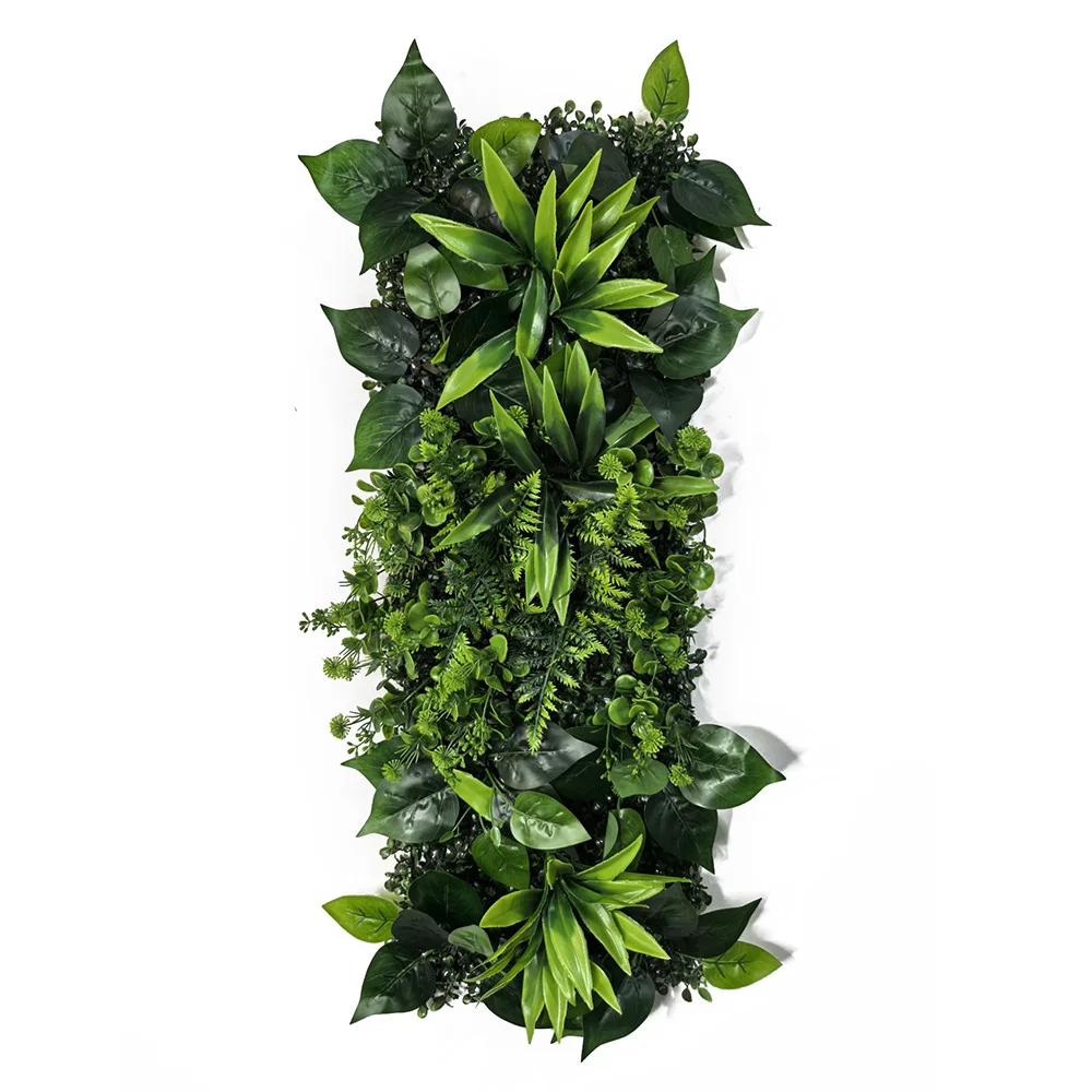 

75CM*25CM Simulation Plant Artificial Lawn Grass Green Greensward Landscaping Of Big Leaf Plants In Green Round Forest