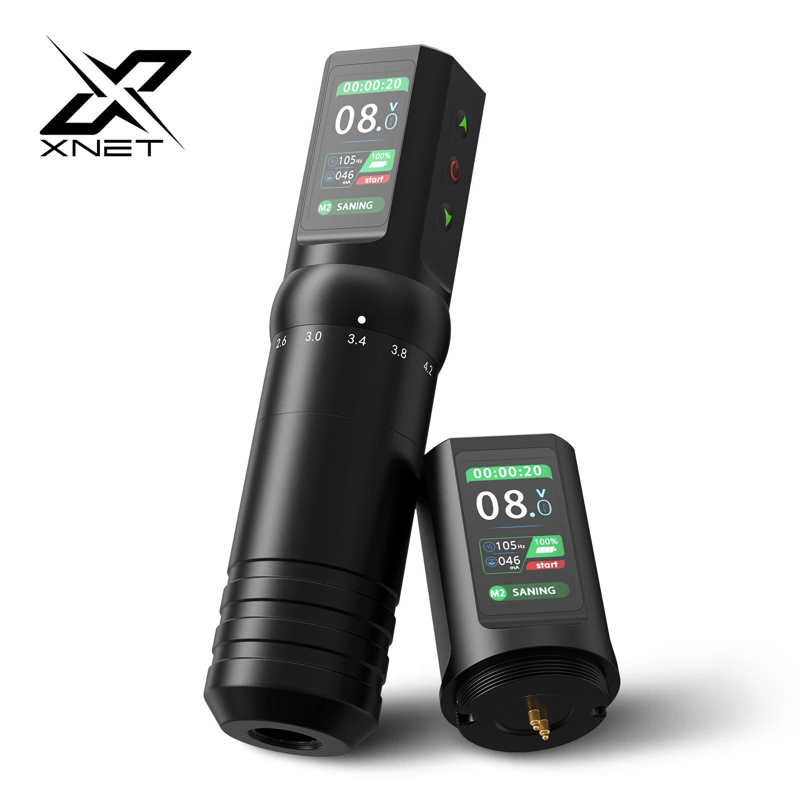 

Xnet Flash 370 Tattoo Machine Pen Wireless Power Supply Battery 1600mAh Adjustable Stroke Permanent Makeup Coreless Tattoo Gun