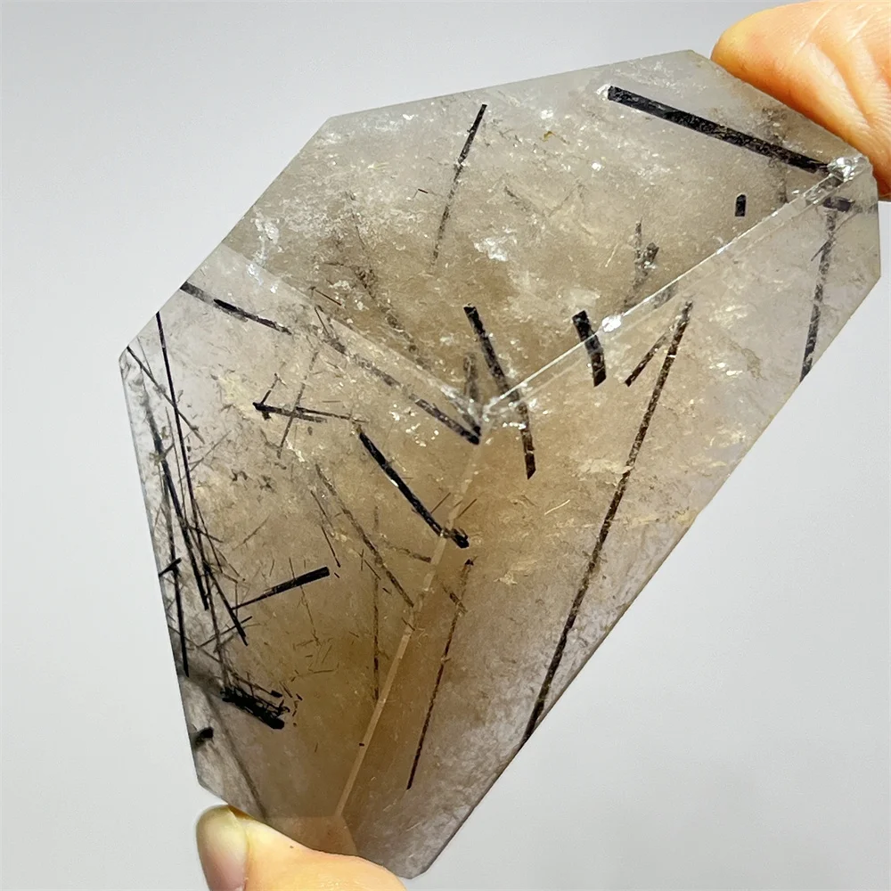 Black Tourmaline Hair Free Form Quartz Clear Stone Quartz Crystal Natural Reiki Energy Mineral Specimen Feng Shui Room Ornaments