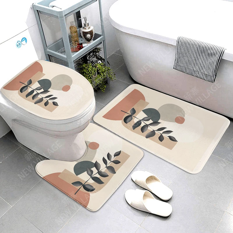 Anti-slip Bath Mat Bathroom Small Rug Shower Mat Decorative Absorbent Foot Mat Entrance Bathtub toilet rug Morandi Nordic Modern