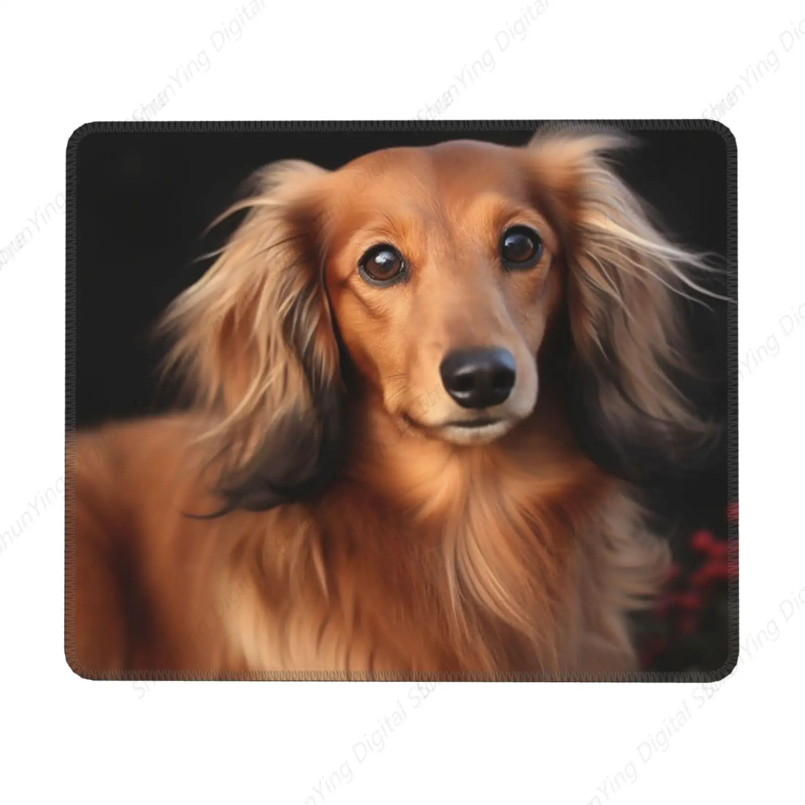 Men's And Women's Mouse Pads Long Hair Sausage Dog Table Pads Anti Slip Rubber Suitable For Gaming Office Laptop Mouse Pads