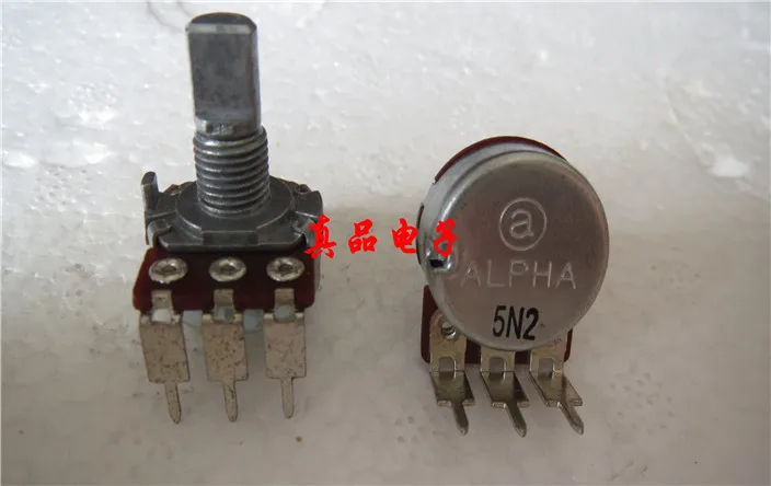 [VK]  Taiwan ALPHA type 16 B50K bending single point midpoint power amplifier audio potentiometer handle length 15MM switch