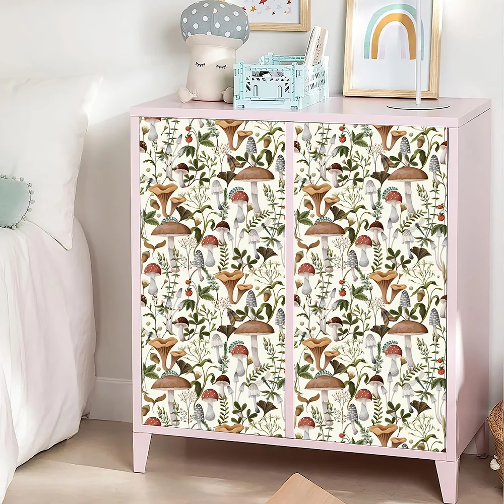 1 шт. обои с кожурой и наклейкой, ботанические зеленые листья