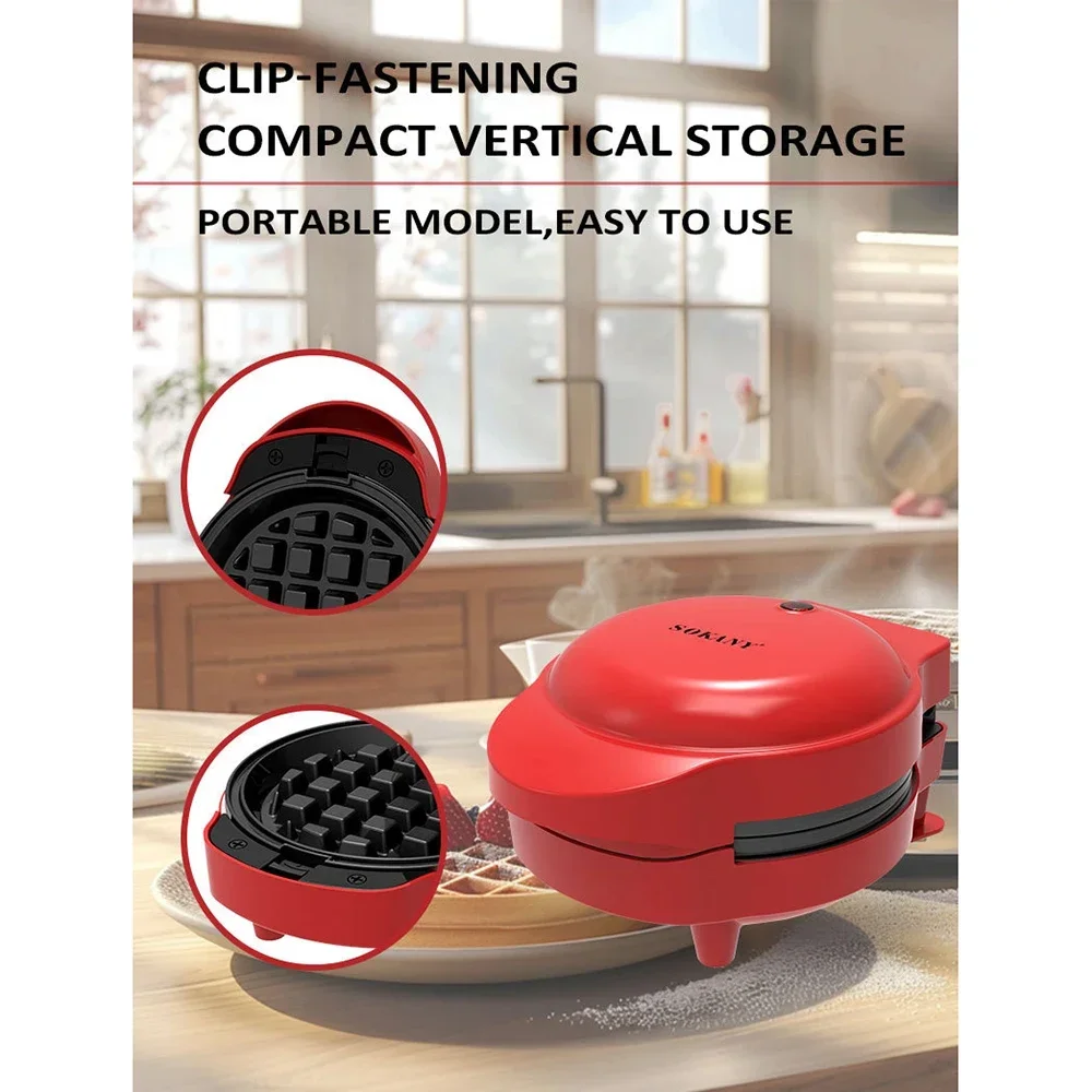 Multifunctional Mini Breakfast machine Fully Automatic Waffle Maker,110V/220V Electric  Non Stick Pancake Pot Portable Breakfast