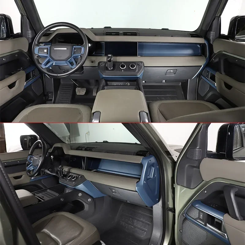 

Для Land Rover Defender 110 2020-2024 автомобильная центральная консоль приборная панель крышка рамки внутренняя модификация защитный чехол комплект