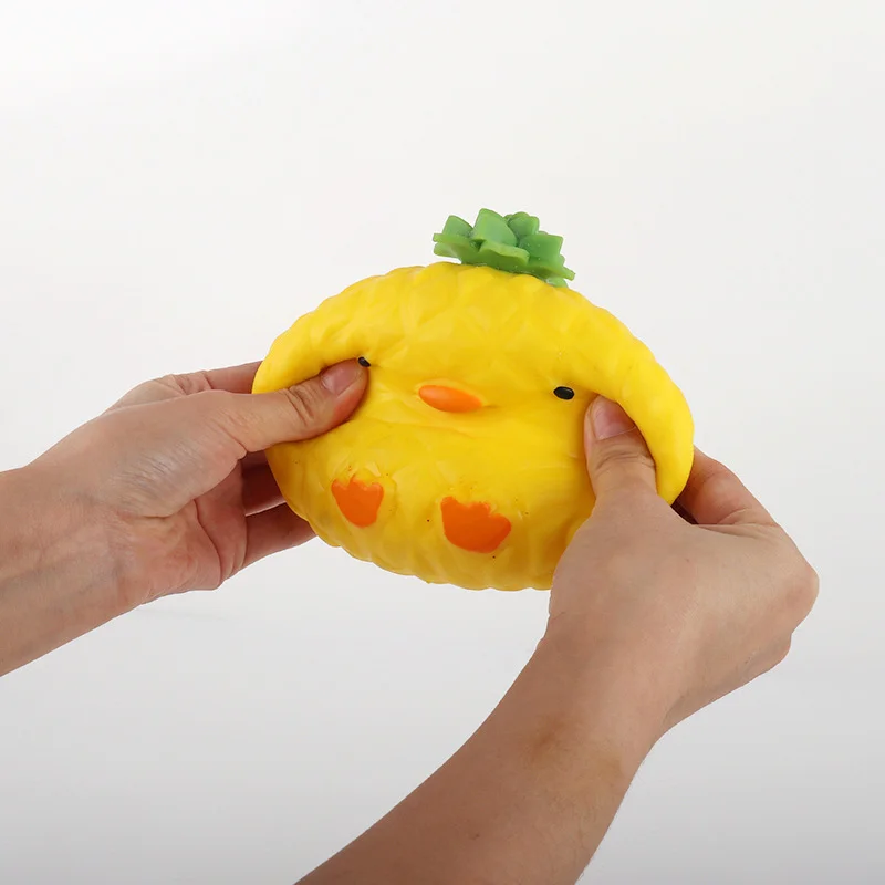 Novità creativa Kawaii ananas anatra fiddgeting bambini giocattolo per bambini ornamento carino artefatto rimbalzo lento bambini regalo di compleanno sensoriale