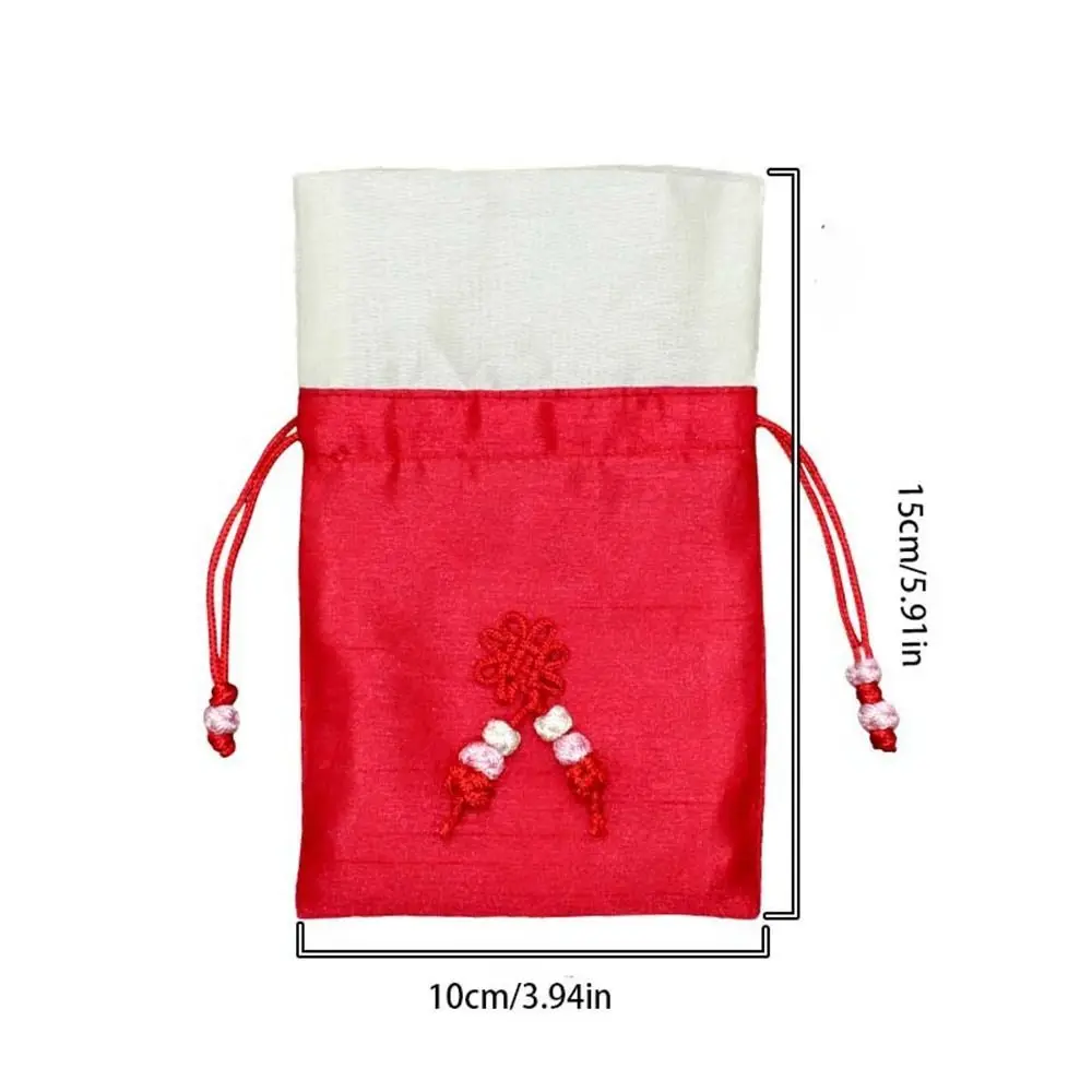 Chinese Knot Drawstring Storage Bag Candy Bag Spice Bag Chinese Style Sachet Coin Purse for Filled Fragrant Herbs