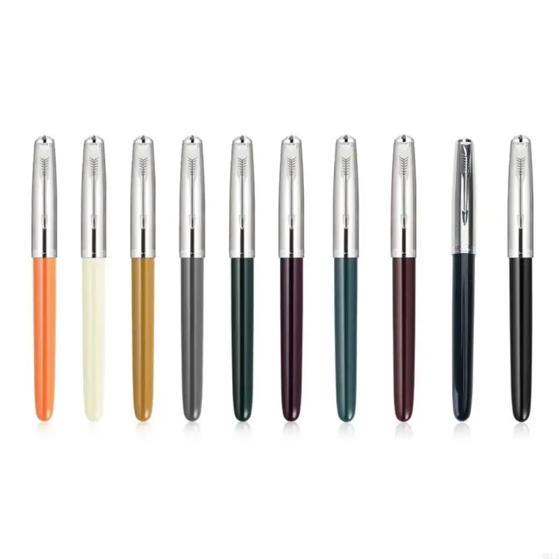 Jinhao- 86 Silver Clip Fountain Pen 0.38mm Nib Pens Silver Office Supplies School Students Gift