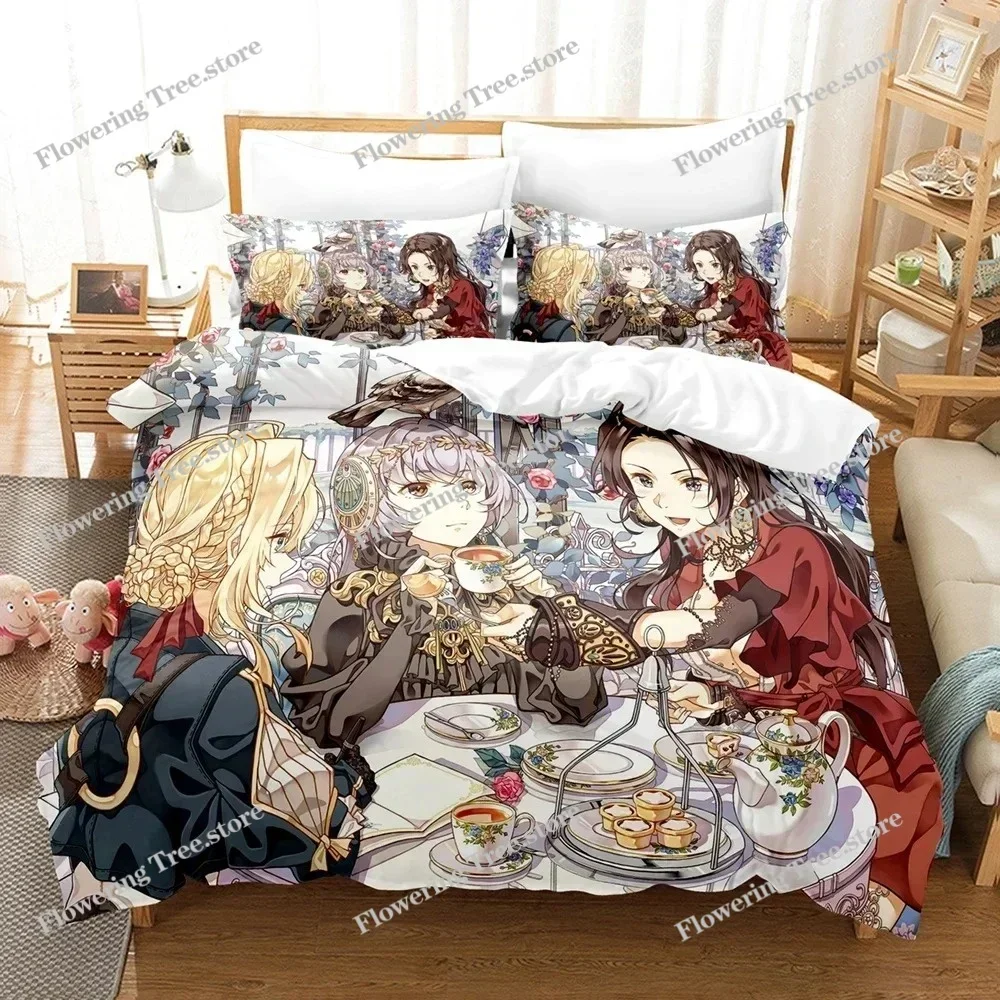 Anime Violet Evergarden Bedding Set Boys Girls Twin Queen Size Duvet Cover Pillowcase Bed Kids Adult Home Textileextile029963