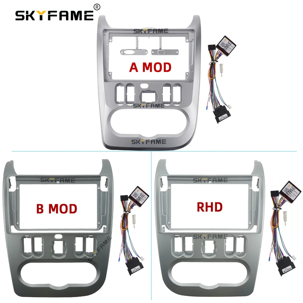 SKYFAME Car Frame Fascia Android Radio Dash Fitting Panel Kit For Renault Logan 1 Sandero Dacia Duster Lada Largus Nissan NP200