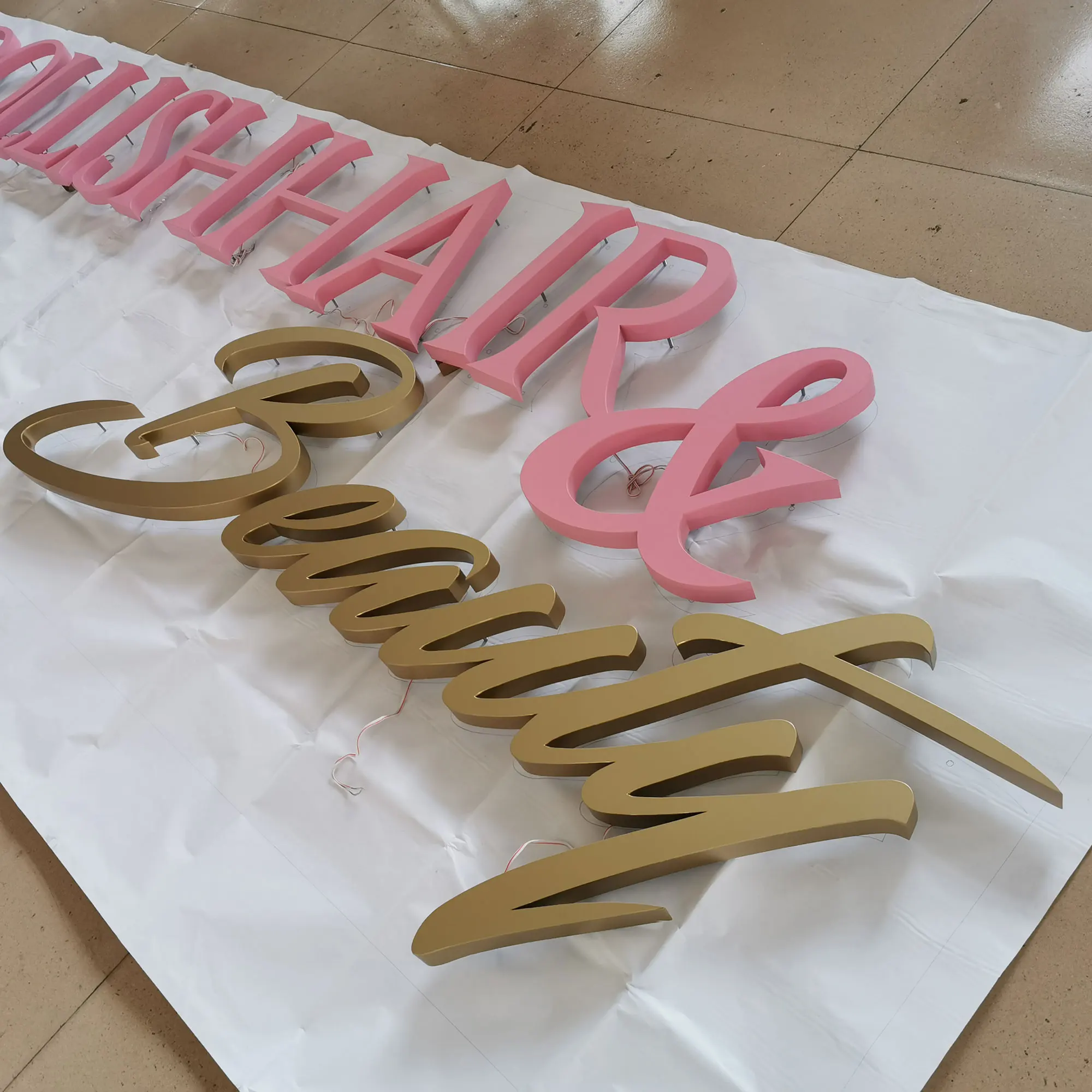 Custom LED Backlit Letters Stainless Steel Letter Sign Reverse-lit Illuminated Business Signs for Shop Restaurant Hotel