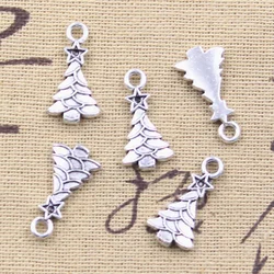 20pcs Charms star Christmas tree 20x11mm Antique Silver Color Pendants Making DIY Handmade Tibetan Finding Jewelry