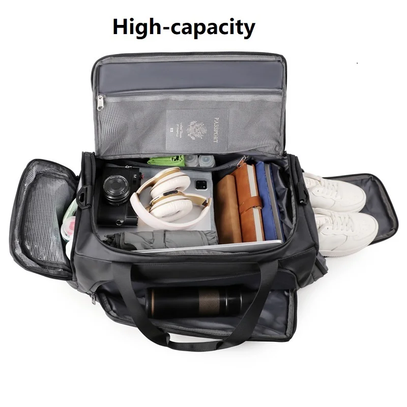 Men Sports Gym Bag Large Capacity Workout Training Bag With Shoes Pouch Sports Backpack Dry Wet Separation Business Travel Bag