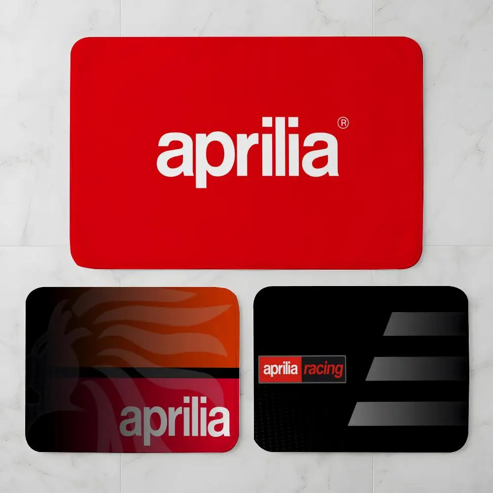 

A-ApriliaS Motorcycle Logo Floor Mat Cozy Flannel Soft Thick Non-Slip Mat For Living Room Bedroom Kitchen Decor Rugs