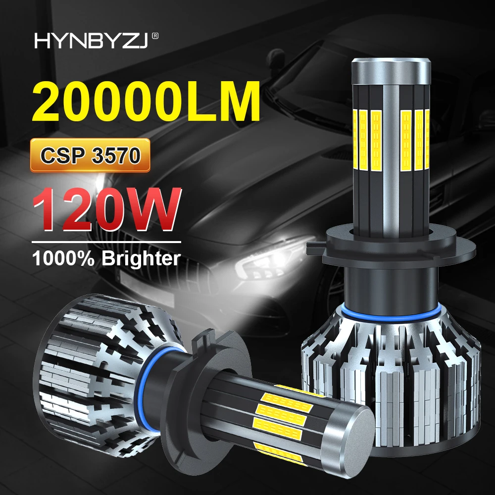 

HYNBYZJ 6/8/10/12 Sides H7 H4 Car LED Headlight Light 360 Degree H1 H8 H11 9005 HB3 9006 HB4 Auto Headlight Lights Bulds 6000K