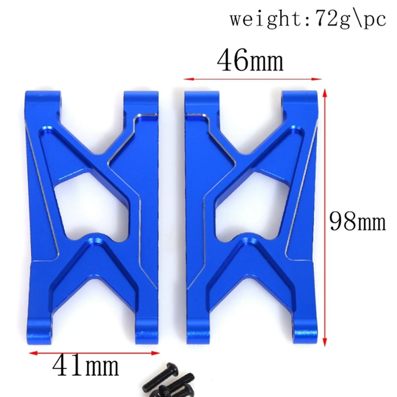 Brazo inferior trasero de aleación de aluminio para ARRMA 1/10 GORGON 4X2 2WD Gorgon Monster Truck RC piezas de mejora