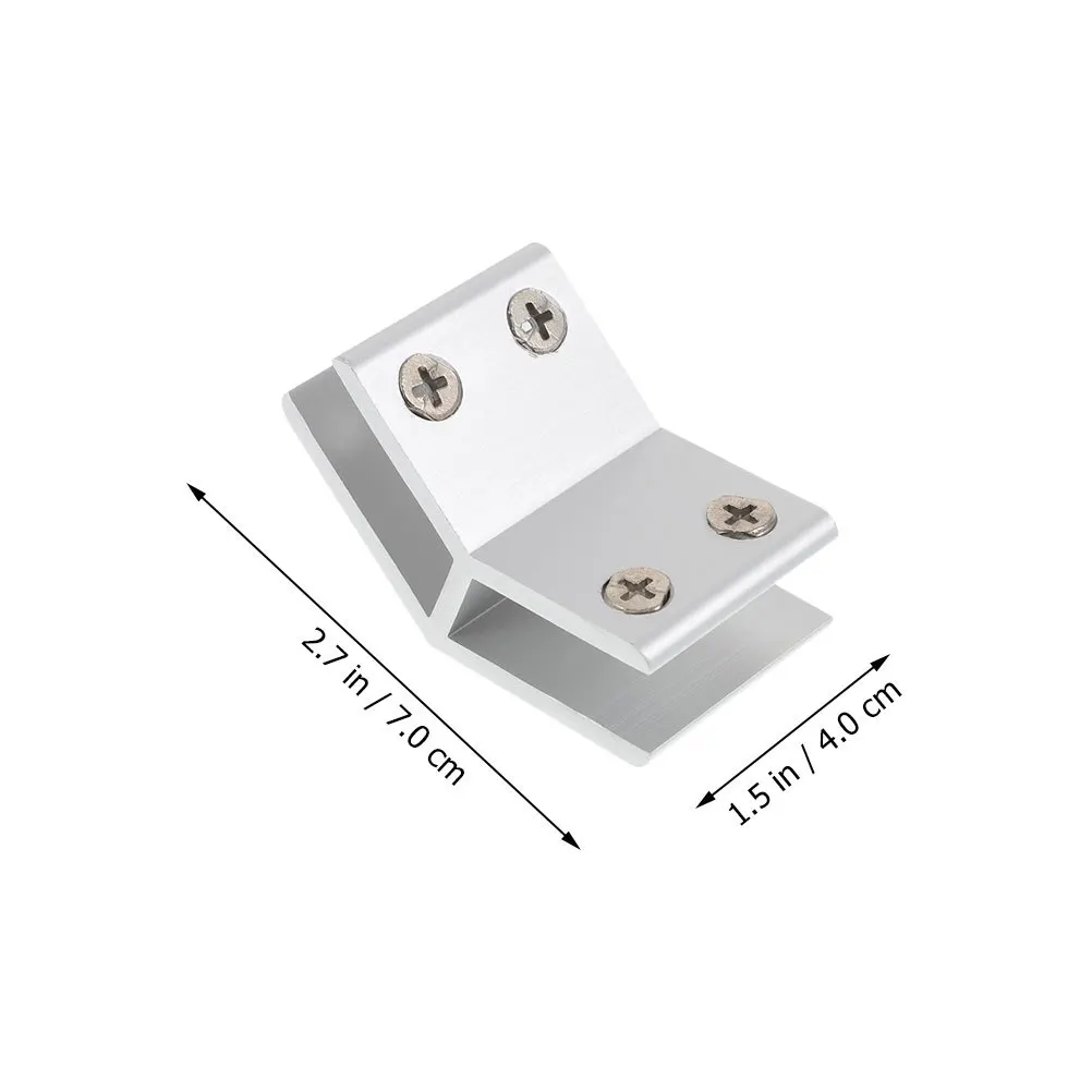 1Set Adjustable Glass Clamp Aluminum Alloy Bracket for 10-12mm Glass Panel Railing Balustrade Fence Support Clips Durable