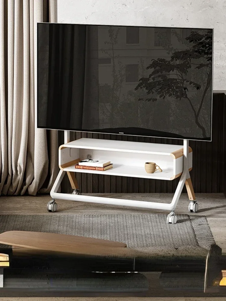 

Movable TV Bracket Wheeled Trolley Floor Display Integrated Rack