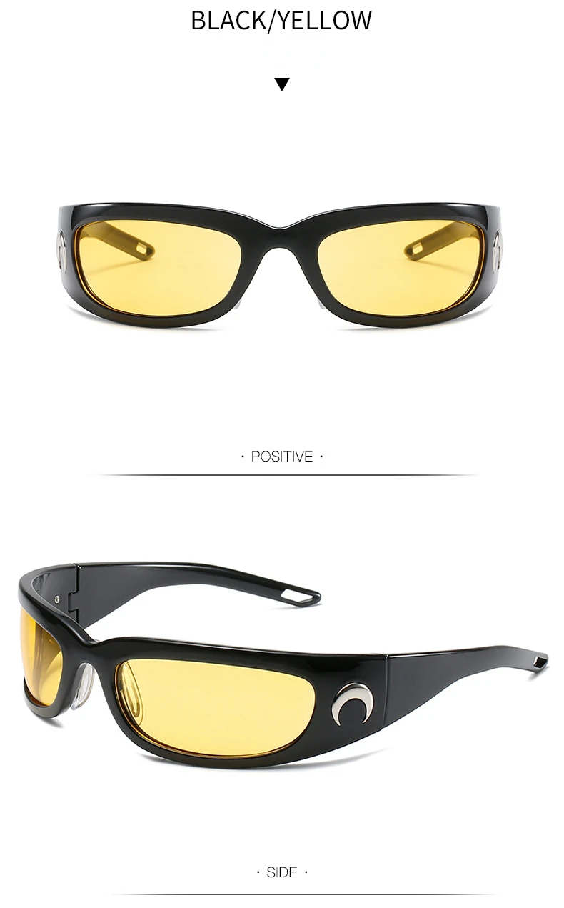2026 Neue Rechteckige Sonnenbrille für Damen und Herren Vintage Outdoor Radsport Hip-Hop Punk Sonnenbrillen Y2k Brillen – Detail 14