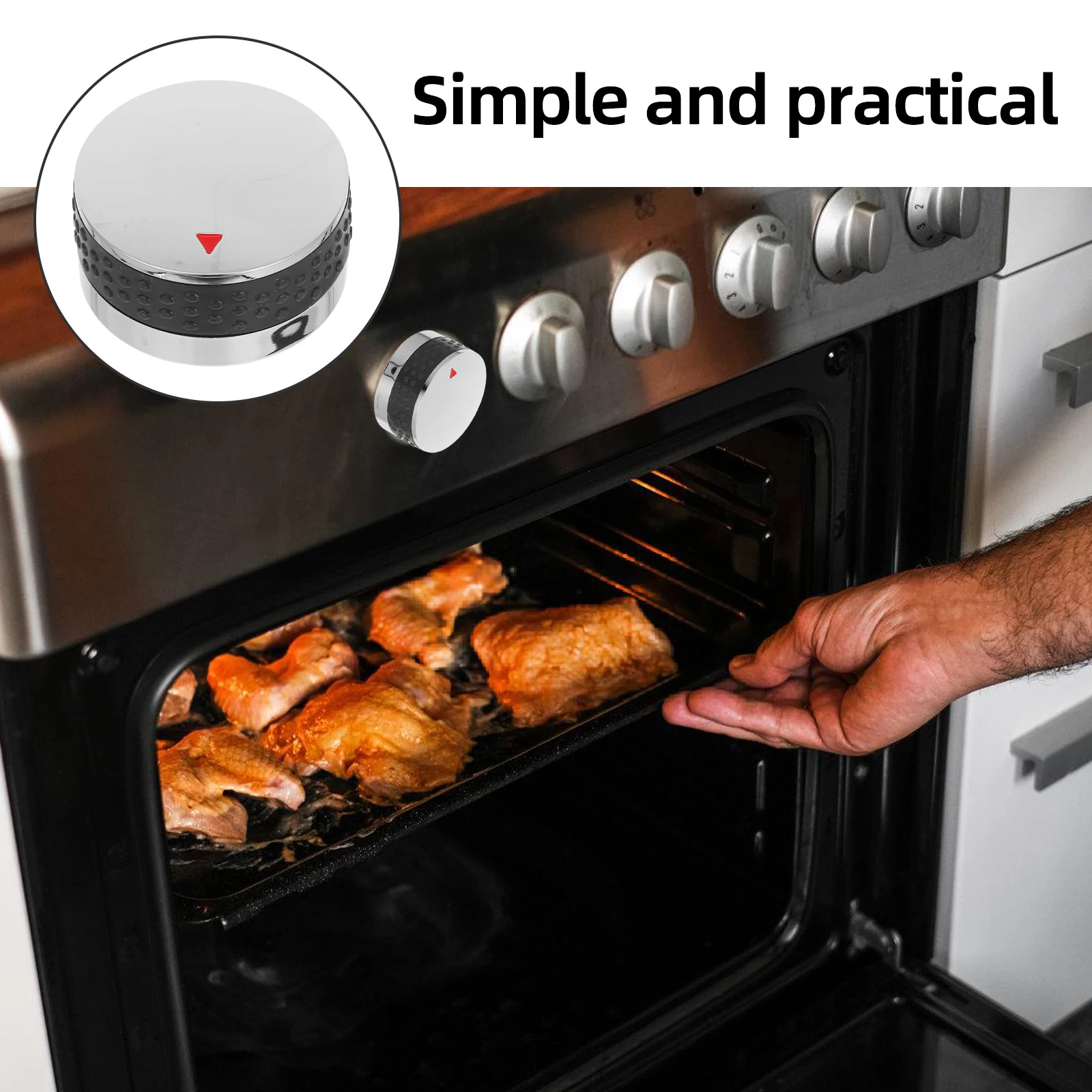 

2 Pcs BBQ Grill Knob Gas Knobs Part Replacement Stove Control Buckle Burner Fire Pit Table Appliance Electric Cooktop