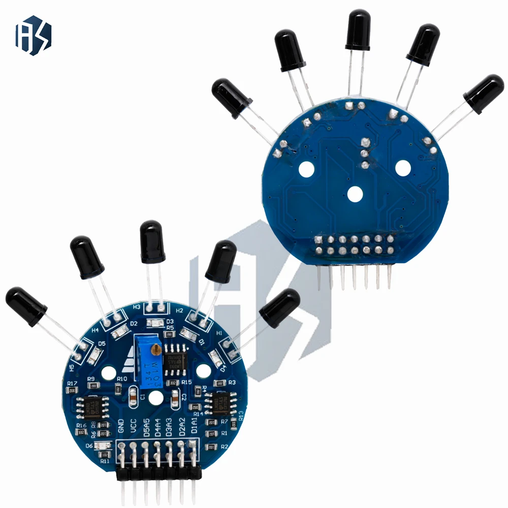 Five Way Flame Sensor Module Analog Digital Double Output Fire Fighting Robot for arduino