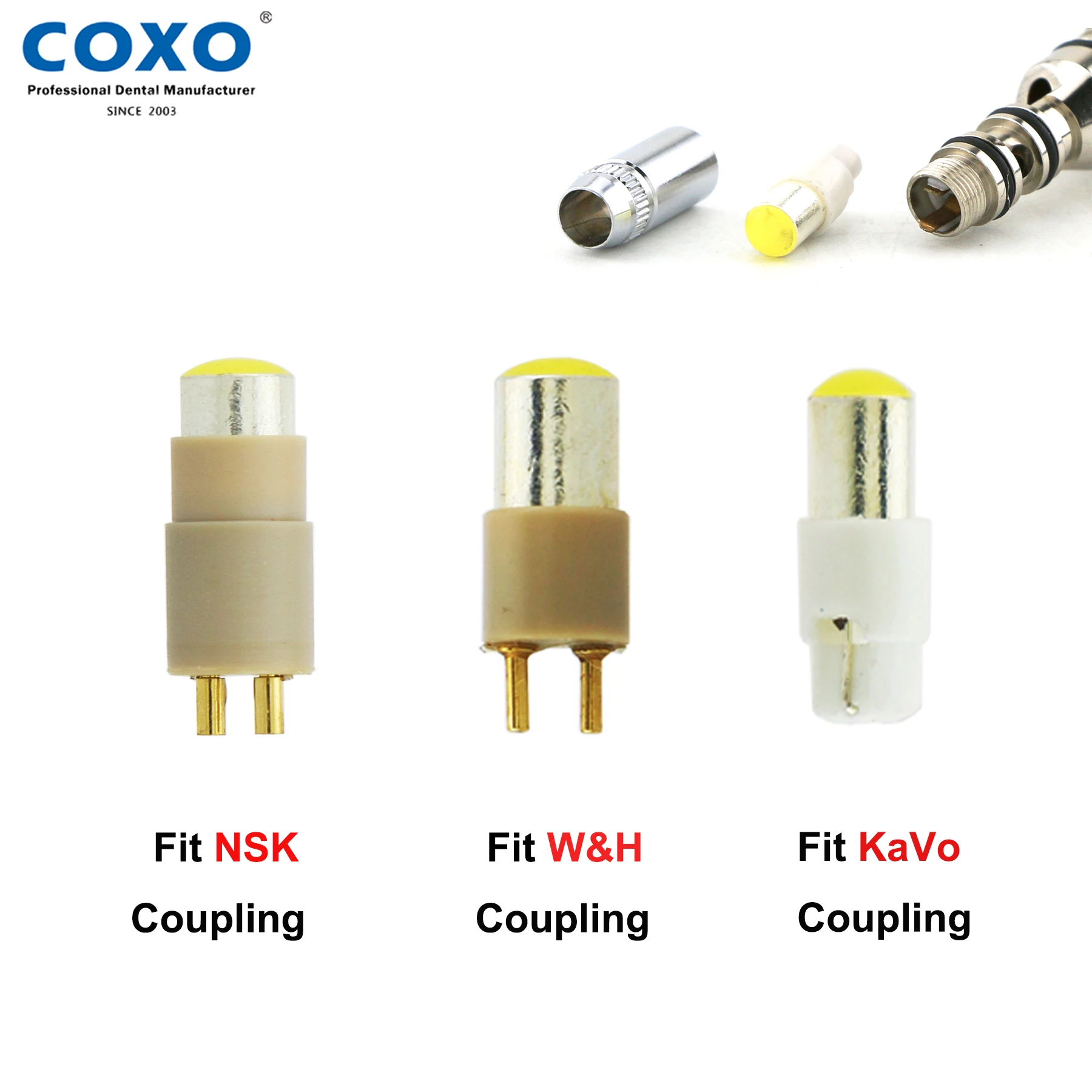 

Dental Handpiece Accessories Dental Coupler LED Bulb Lamp Bulb For Kavo NSK WH Handpiece Coupling Coupler