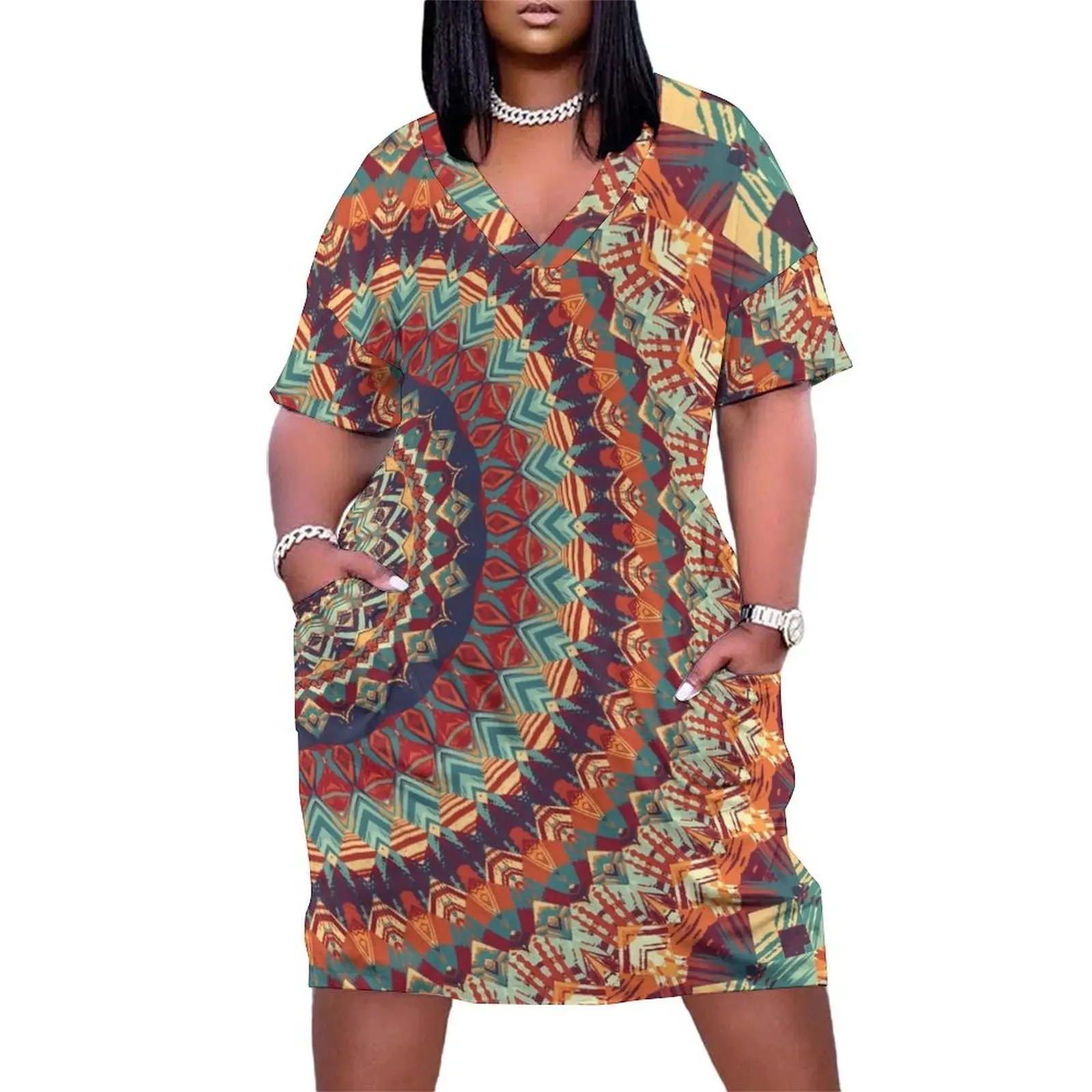

Mandala 160 Loose Pocket Dress Female dress wedding dresses for woman Dress for pregnant women wedding guest 2025