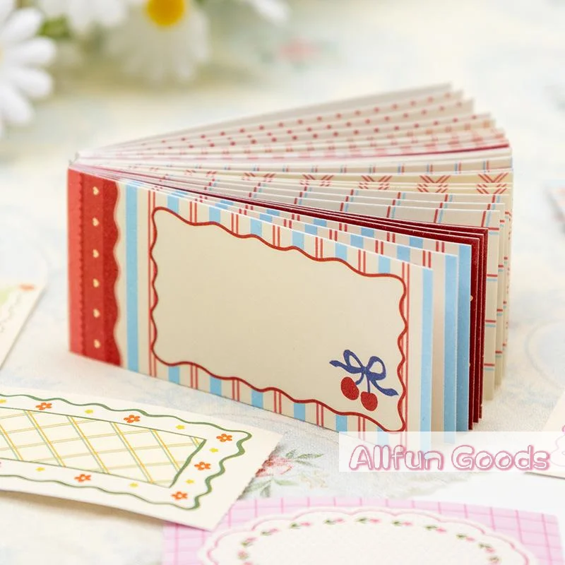 [TG835]30Pcs Vintage Border Note Stickers, DIY Handmade Album Scrapbooking Decorative Paper Supplies