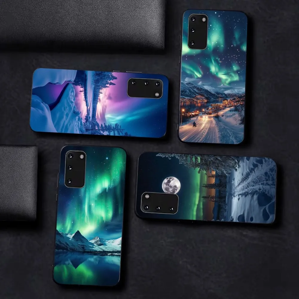 Beautiful Northern Lights Phone Case For Samsung S 9 10 20 21 22 23 30 23 24 Plus Lite Ultra FE S10lite Fundas