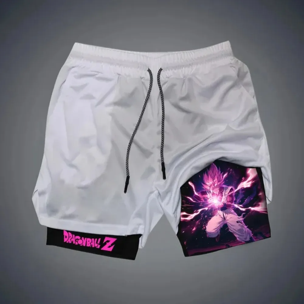 

Unisex Dragon Ball Goku 2026 Summer New Collection Popular Harajuku Anime Printed Loose Sport Speed Dry Double Layer Shorts