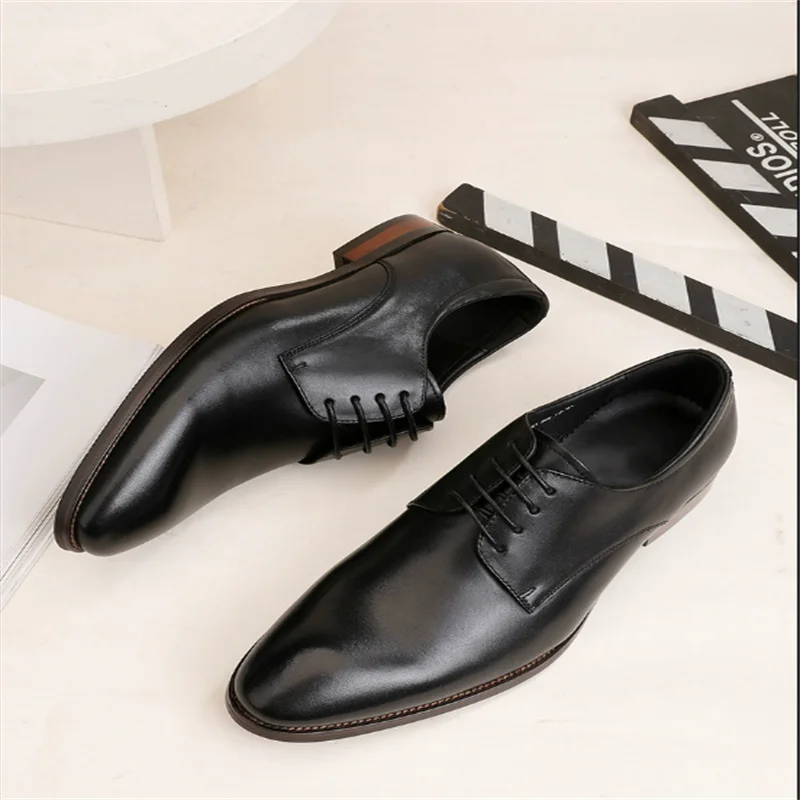 Designer shoes Gentleman  men\'s genunine leather business casual shoes really top grade leather excellent quality  wedding shoes