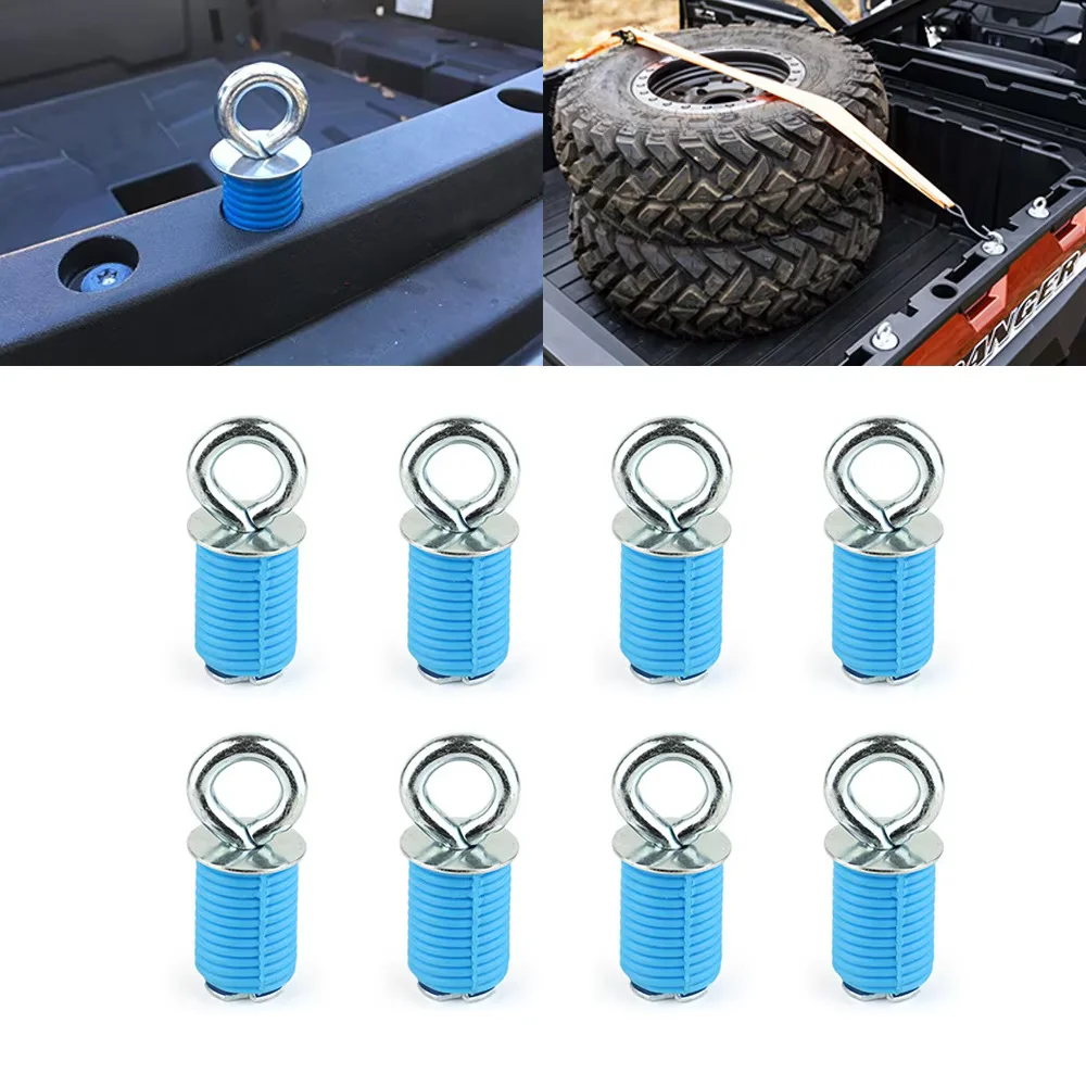 4/8pcs ATV UTV Tie Down Anchors Lock For Polaris Turbo Sportsman ACE Eye Bolt Fasteners Bucket Cargo Racks Truck Ride Knob