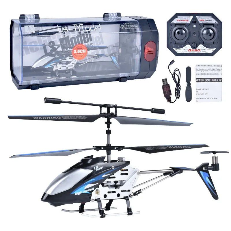 New 3.5-ton Alloy Remote-controlled Aircraft Charging Remote-controlled Helicopter Model Children\'s Remote-controlled Toy