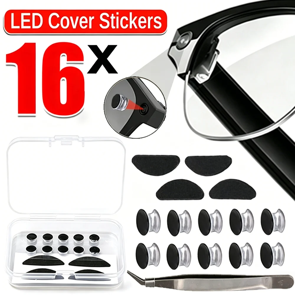 LED Light Shading Cover Patch for Ray-Ban Meta Wayfarer/Skyler/Headliner/Oakley HSTN/Huawei Smart Glasses Light Blocking Sticker