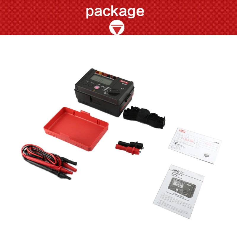 Imagem -06 - Testadores de Resistência Uni-t-isolamento Medidor de Miliohm Digital Alcance Automático Ut501a 1000v Ohm go