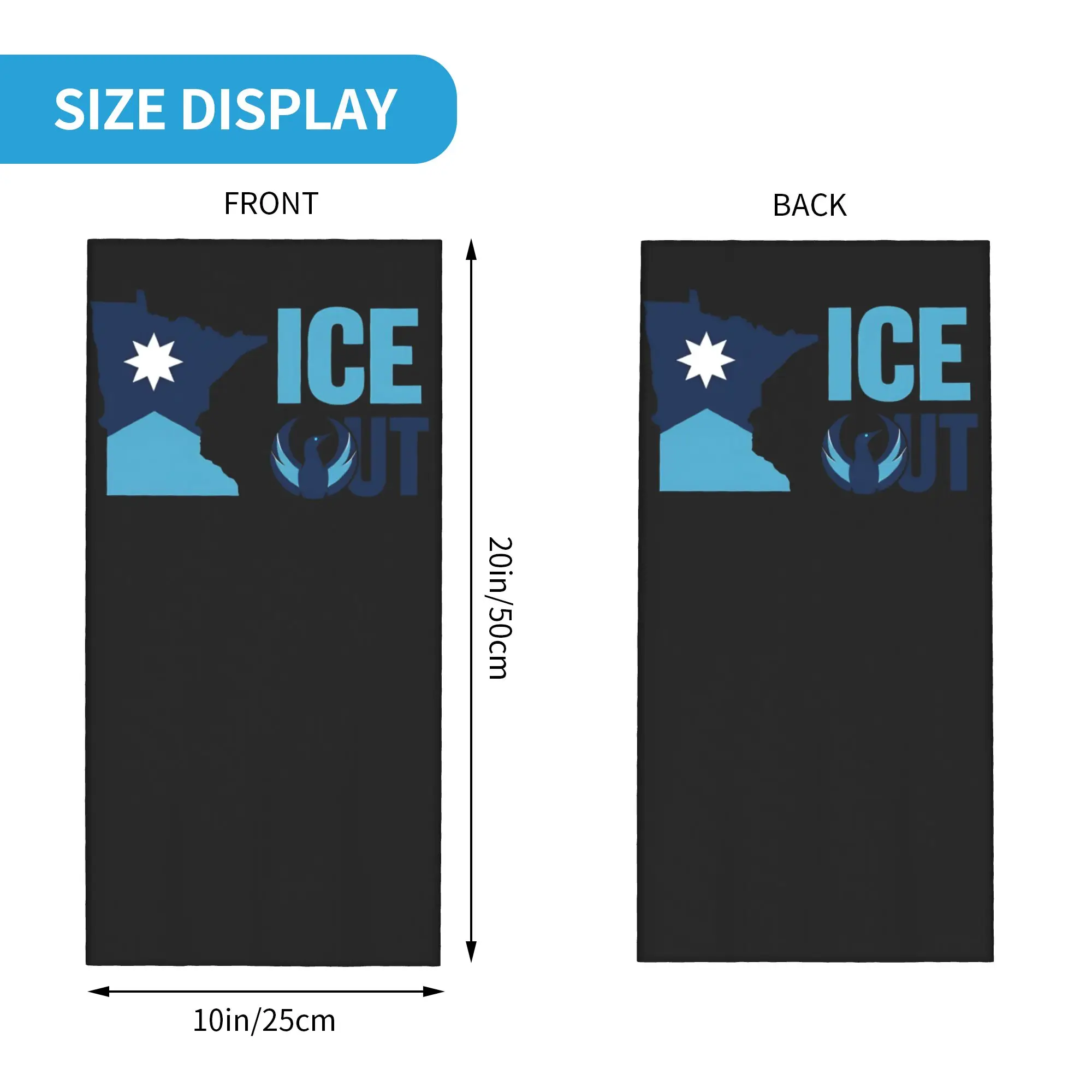Adult Melt ICE Abolish ICE , Anti ICE Political Bandana Merchandise Neck Cover Printed  Wrap Scarf Warm Balaclava