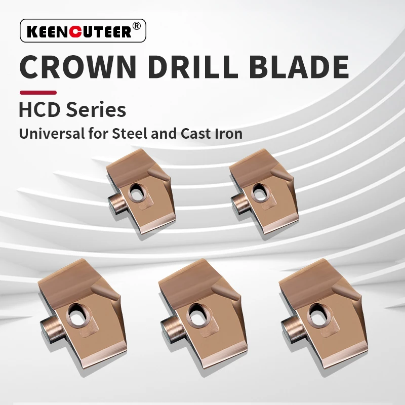 HCD Carbide Crown Carbide Drill Insert 10-29mm Fit JCD Crown Deep Hole Drill 3D 5D 8D 10D High Precision Internal Cooling CNC