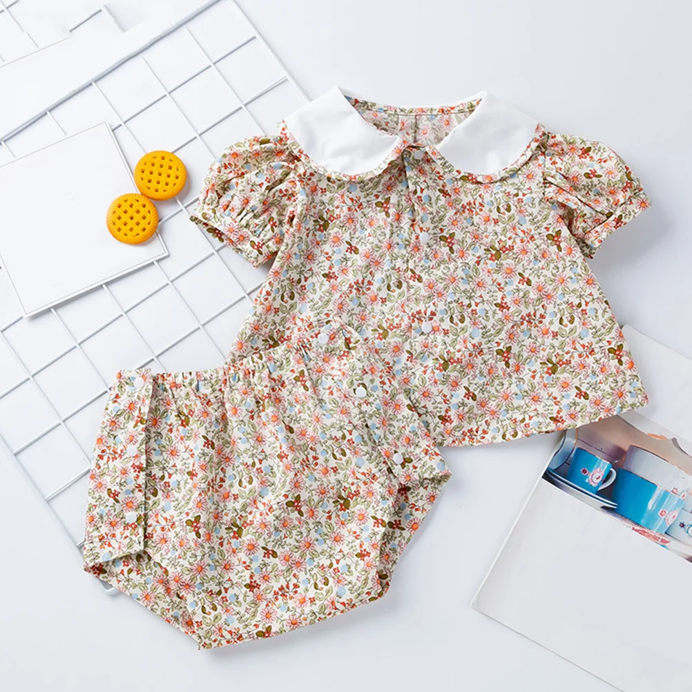 

1Set Toddler Girl Clothes Summer Short Sleeve Shirt Shorts Set Baby Clothes for Girls Premium Cotton Comfortable Daily Running