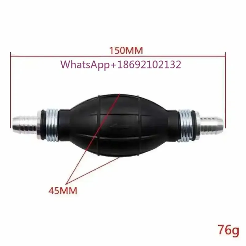 6mm/8mm/10mm/12mm Hand Fuel Pump Line Rubber Aluminum Hand Primer Bulb Diesel Oil Transfer Petrol for Car Boat Marine Outboard