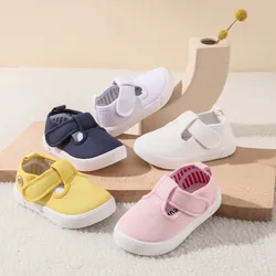 Toddler Girls T-Strap Canvas Sneakers for Little Kids Classic Shoes chaussures casual children canvas shoes sneaker