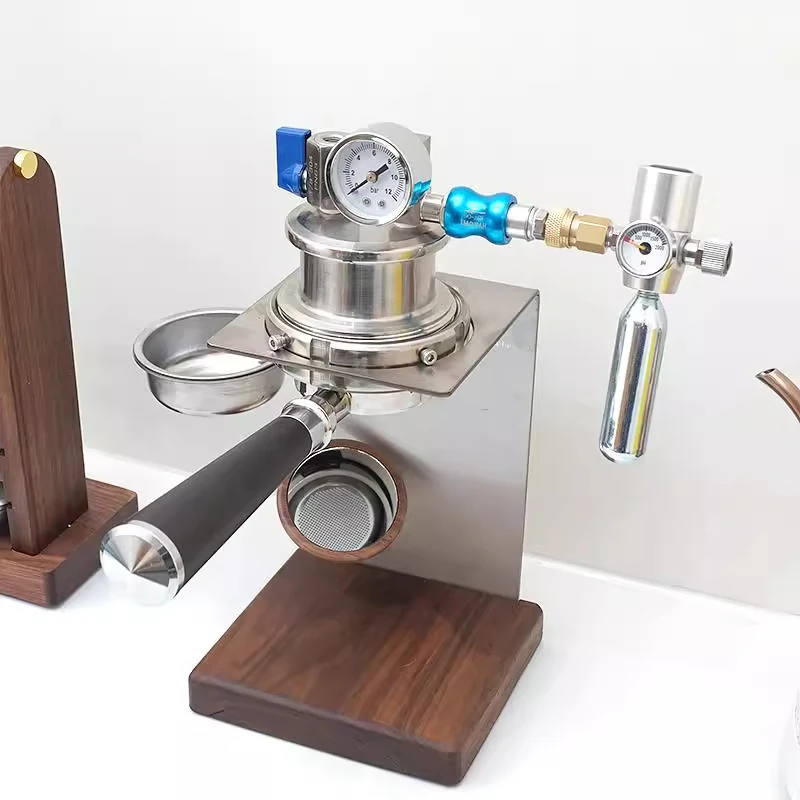 Pneumatyczny ekspres do kawy z uchwytem 58 mm, ekspres kawowy kempingowy, pompka powietrzna, przenośny ekspres do espresso, ekstrakcja espresso pod wysokim ciśnieniem