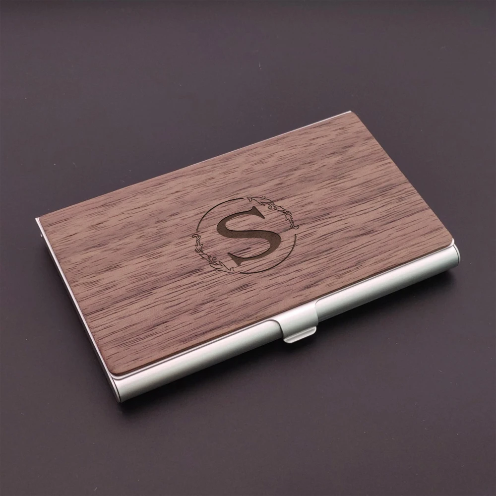 1PC Creative S letter Custom letter Wooden Card holder Wooden Handicraft Wooden Ornament Wooden Crafts For Friend Gifts