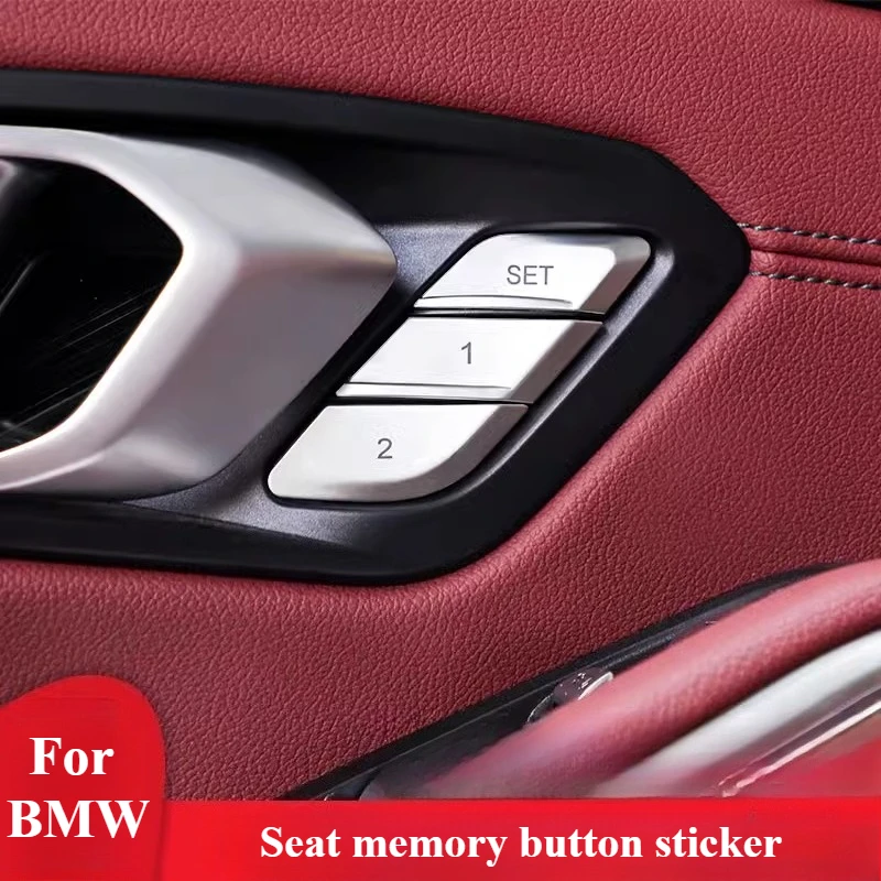 For BMW New 3 Series 2020-2023 Memory Button Stickers Interior Modification Central Control Button Stickers Seat Memory Patches