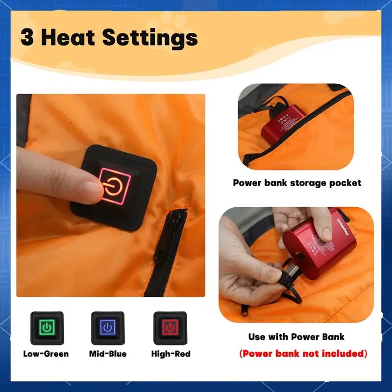 

AA77 Autumn And Winter Household Pet Warm Sleeping Bag Adjustable Temperature Heating Pet Sleeping Bag