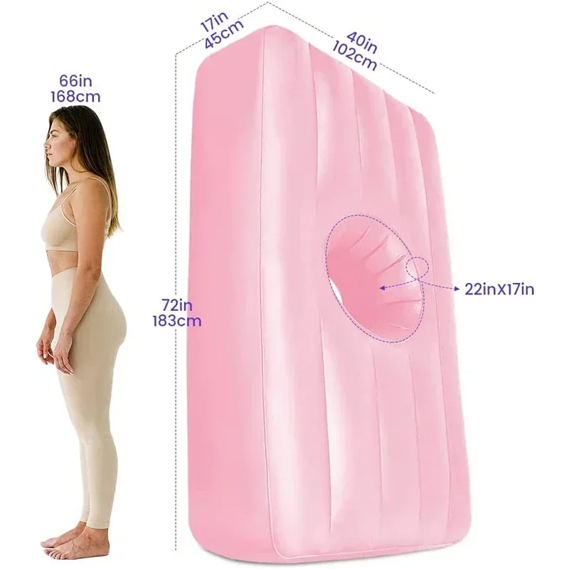 Inflatable Air Mattress Sleeping Pad BBL Bed with Hole Butt Post Surgery Recovery Portable Camping Tent Air Cushion Picnic Mat