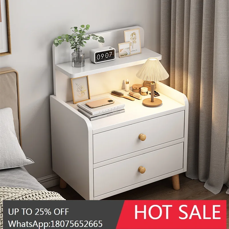 SGF Home Bedside Table Storage Modern Simple Elevated Bedside Cabinet