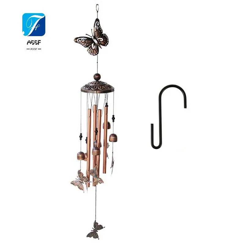 A55F-Clochettes éoliennes, décorations de jardin, décorations de patio extérieur, clochettes éoliennes intérieures et extérieures, clochettes éoliennes rétro commémoratives