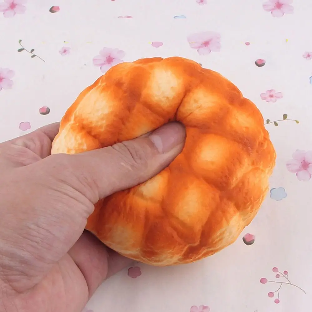 Stretch Squeezing Simulation Bread Squeeze Toy Fake Food Model Toast Cake Breakfast Squeeze Sensory Toys Simulated Food Vinyl