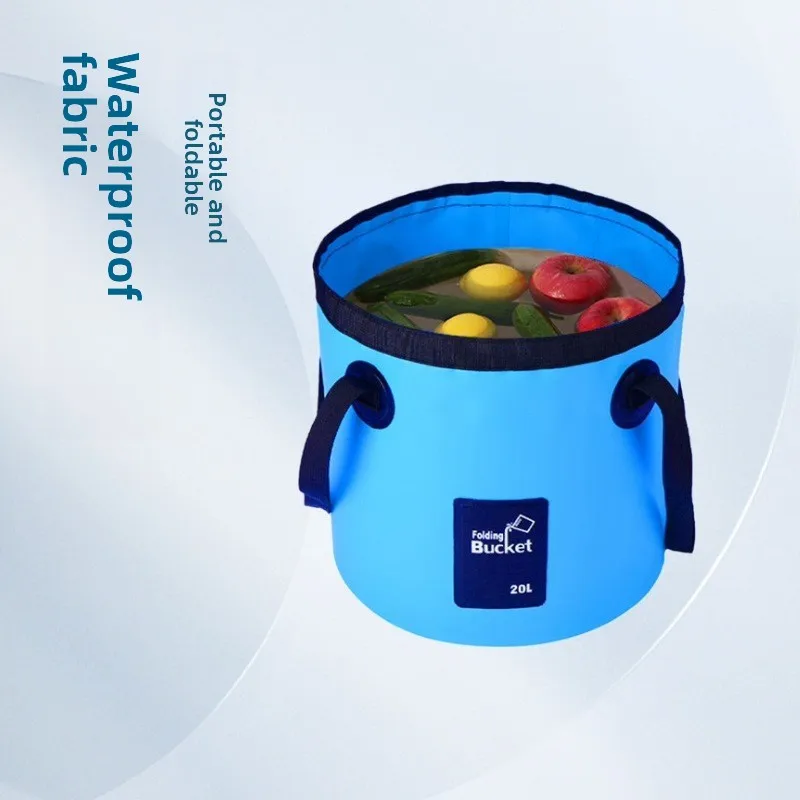 

PVC Foldable Fishing Bucket Multifunctional Waterproof Camping Car Wash Pail