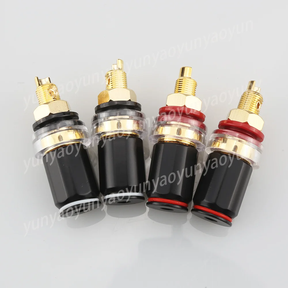 ST650G/R 4MM Banana Plug Terminal Binding Post Rhodium Gold Plated for Speaker Amplifier